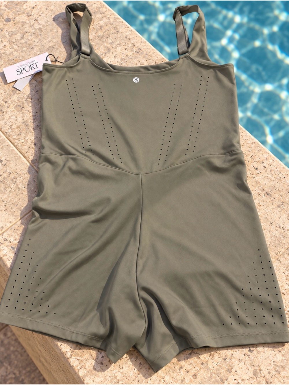 Victoria's Secret Olive Green Active One-Piece Romper
